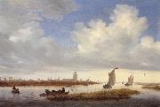 RUYSDAEL, Salomon van A View of Deventer Sweden oil painting artist